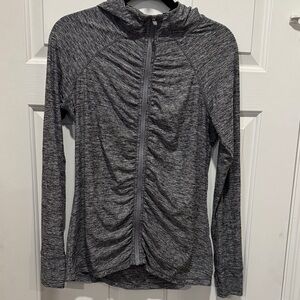 Athleta Hooded Women's Gray Zip-Up Jacket